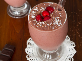 Chocolate Raspberry Smoothie for Two