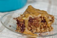 Rustic Chocolate Chip Banana Oat Cake with PB Banana Glaze IMG_0634
