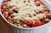 Basil Scalloped Tomatoes and Croutons IMG_4077