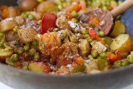 Spicy Curry Butternut Squash Hummus and Aloo Matar IMG_4712