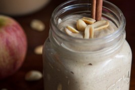 2-Minute Apple Cinnamon Peanut Butter apple peanut butter-6650