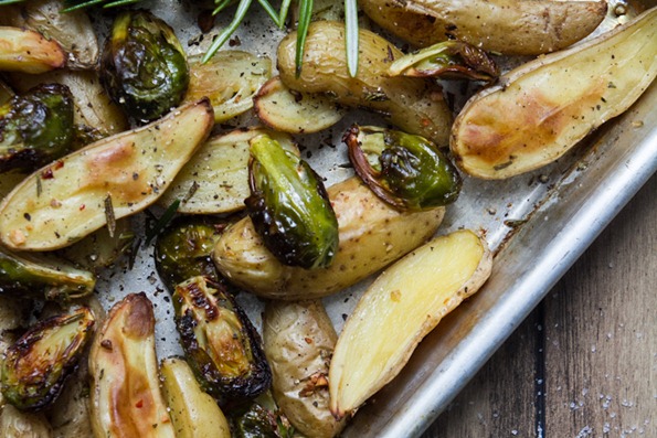 roasted brussels sprouts and fingerling potatoes with rosemary-6793-2