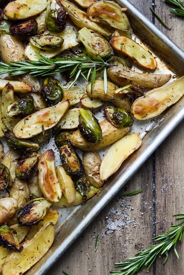 roasted brussels sprouts and fingerling potatoes with rosemary-6793-3