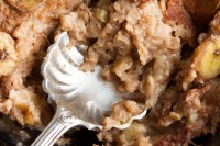 Vegan Bananas Foster Baked Oatmeal banana foster baked oatmeal-1727