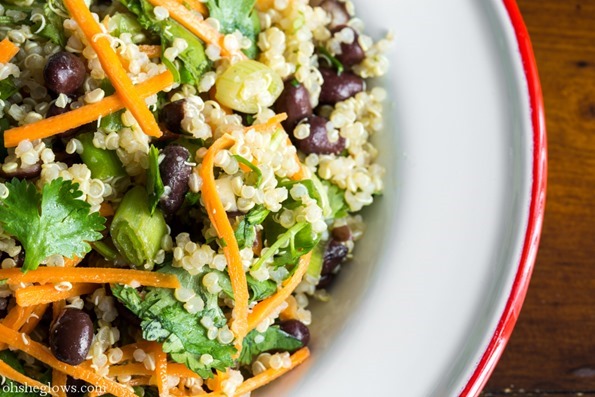 easyquinoasaladveganblackbean 74251   Cumin Lime Black Bean Quinoa Salad (quick + easy!)