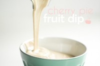 Creamy Cherry Pie Fruit Dip with Rainbow Fruit Kabobs veganfruitdip-8386
