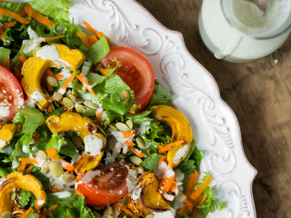 Ultra Creamy Hemp Salad Dressing + Salad Recipe