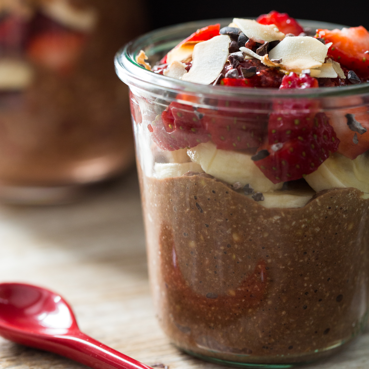 Raw Chocolate Hazelnut Breakfast Parfait