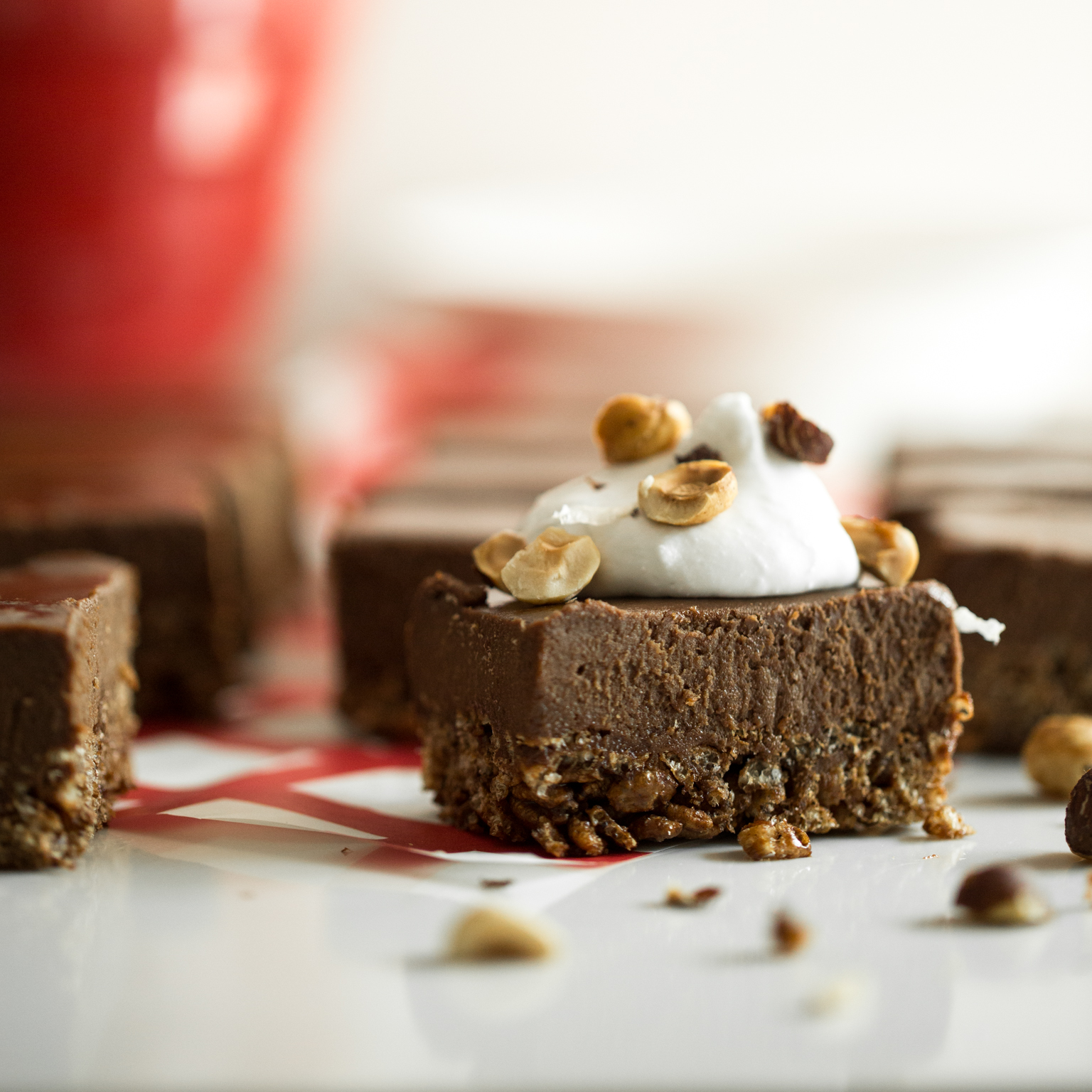 Double Chocolate Crispy Frozen Dessert Bars