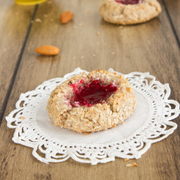 Raspberry Almond Thumbprint Cookies (Gluten-Free and Vegan)