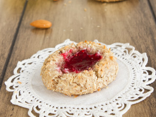 Raspberry Almond Thumbprint Cookies (Gluten-Free and Vegan)