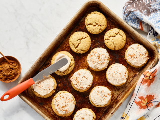Perfect Little Pumpkin Cookies with Spiced Buttercream