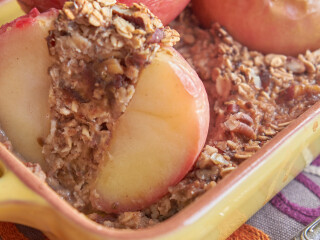 Baked Apples Stuffed With Cinnamon Date Pecan Oatmeal