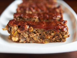 Glazed Lentil Walnut Apple Loaf, Revisited