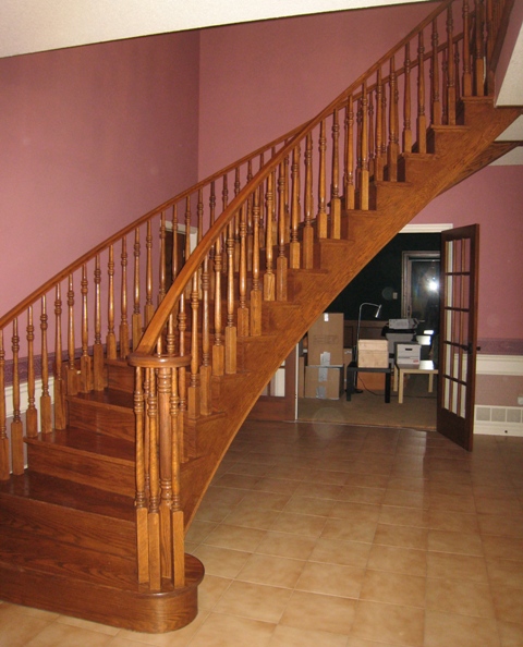 A Huge staircase in the entry way
