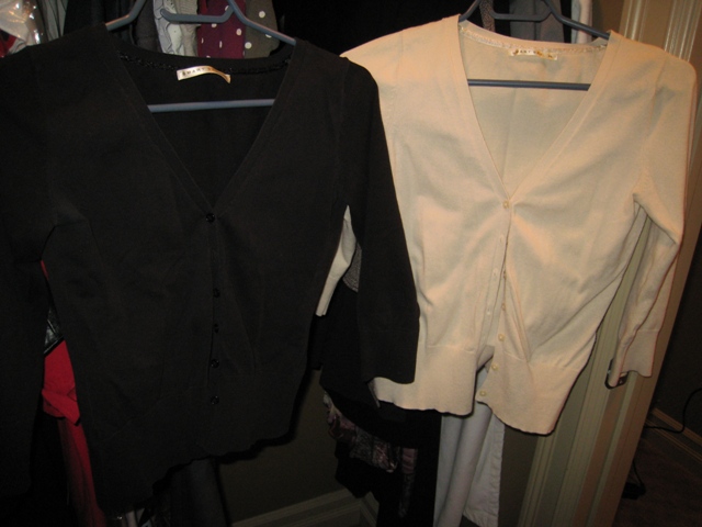 A black and beige from Smart Set (great for layering over a dress or tee)
