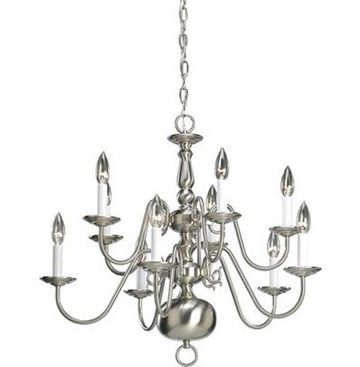 Americana-Collection-Brushed-Nickel-10-light-Chandelier