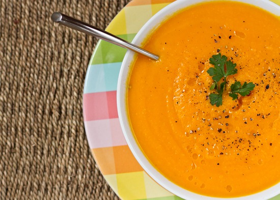 Carrot Ginger Soup with Avocado Toast - Glow by Marlowe