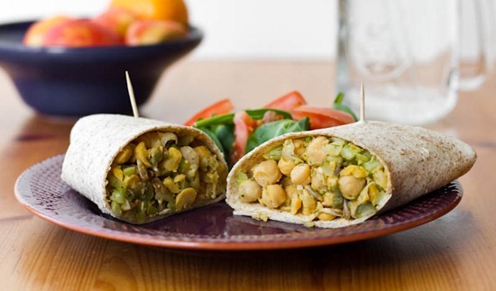 Smashed Chickpea Salad Wraps - This Savory Vegan