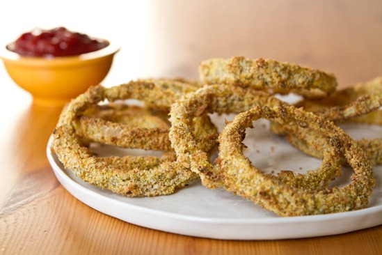 Air fryer Onion Rings (vegan)