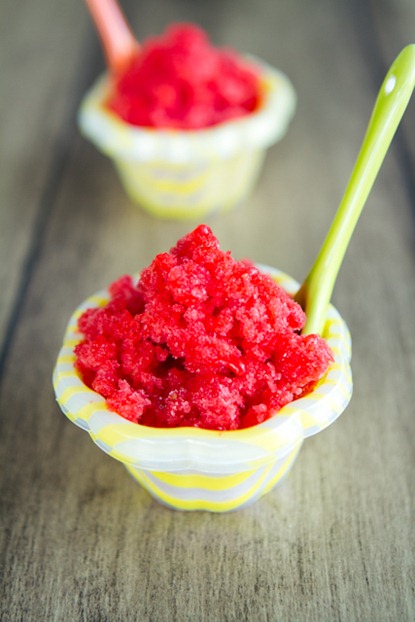 Summer fever strawberry lime granita…just 4-ingredients!