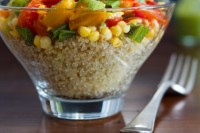 Warm Quinoa Salad with 3-Herb Green Sauce quinoa salad summer-3978