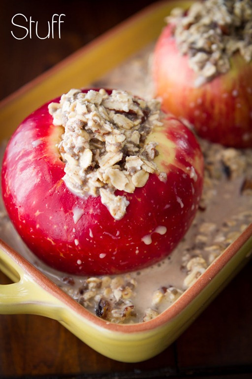 Baked Apples Stuffed with Cinnamon Date Pecan Oatmeal – Oh She Glows