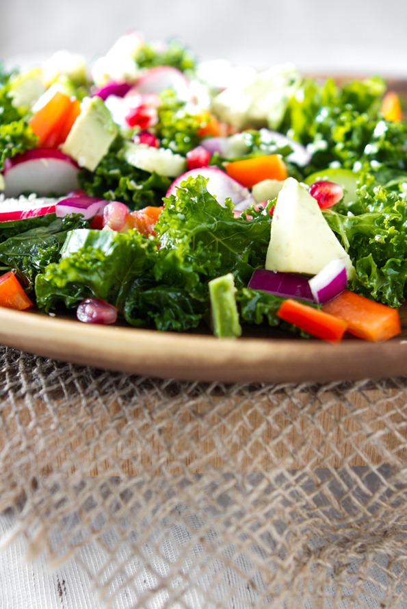 Chickpea Kale Glow Bowl (+ Lemon Tahini Dressing!) - Averie Cooks