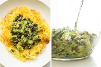 Tex Mex Spaghetti Squash with Black Bean Guacamole spaghettisquashguac