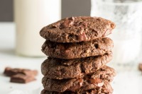 One Bowl Double Chocolate Chunk Cookies