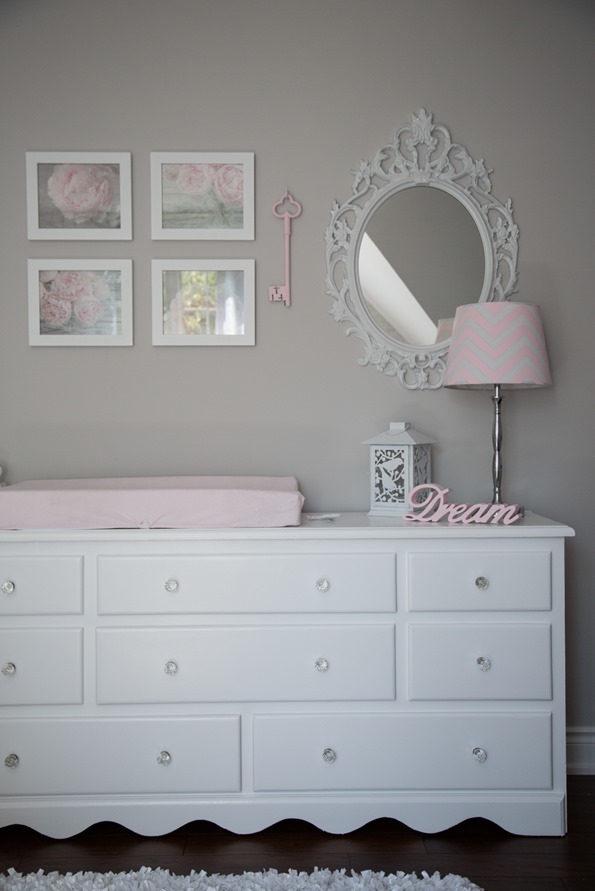 Pink and Gray Baby Girl Nursery Tour — Oh She Glows
