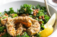 Nutty Crusted Butternut Squash Bowl with 10-Spice Roasted Chickpeas